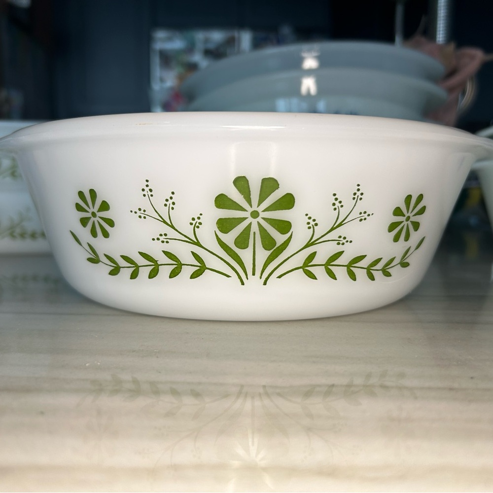 Green Floral Bakeware Dish